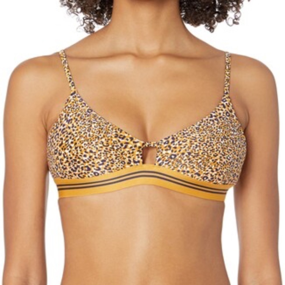 NEW SeaFolly Spirit Animal Fixed Triangle Bikini Top 31079-673 Saffron Sz 2 NWT